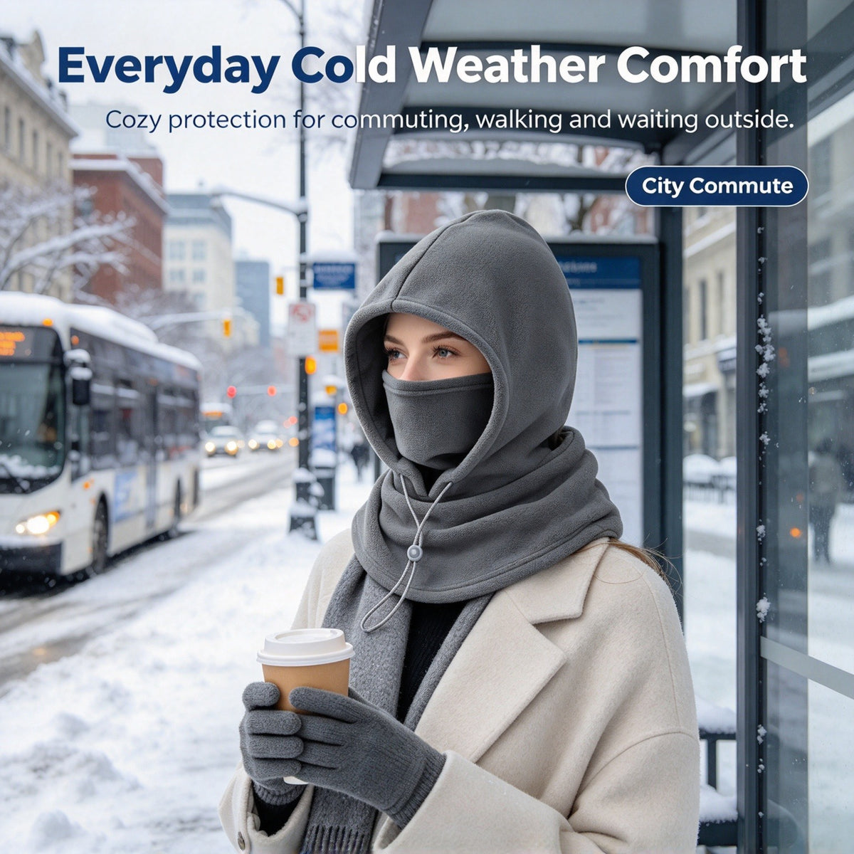 Winter Windproof Balaclava Hood Stay Warm From Head to Neck