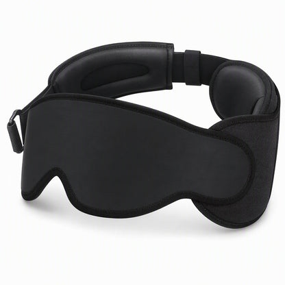 Integrated Memory Foam Travel Pillow and 3D Blackout Sleep Eye Mask Set for Travel Neck Support
